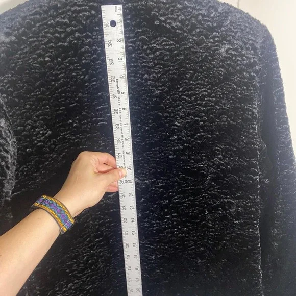 Vintage Black‎ Crushed Textured Velvet Jacket Blazer Small Goth Dark academia - Picture 11 of 14